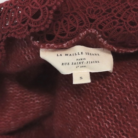 Sezane Astride Jumper Sweater Rosewood Mohair Small - Picture 8 of 10